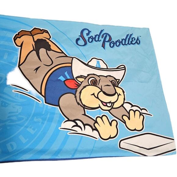 Amarillo Sod Poodles Whataburger SINGLE Pillow Case Standard Double Sided Blue - Picture 4 of 6